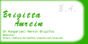 brigitta amrein business card